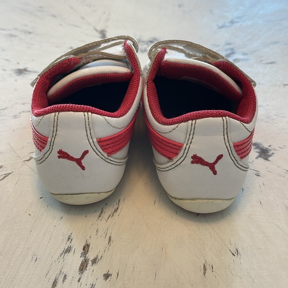 Toddler Size 9 Pink and White Puma Shoes - Picture 3 of 6